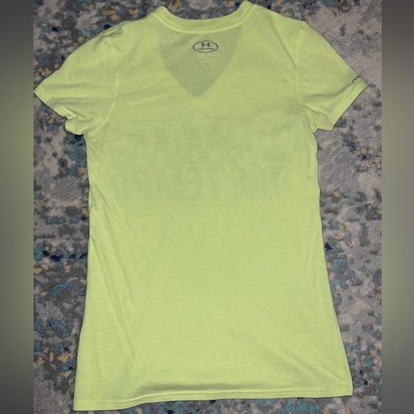 Small Under Armour Yellow Fitted T Shirt - Picture 2 of 2